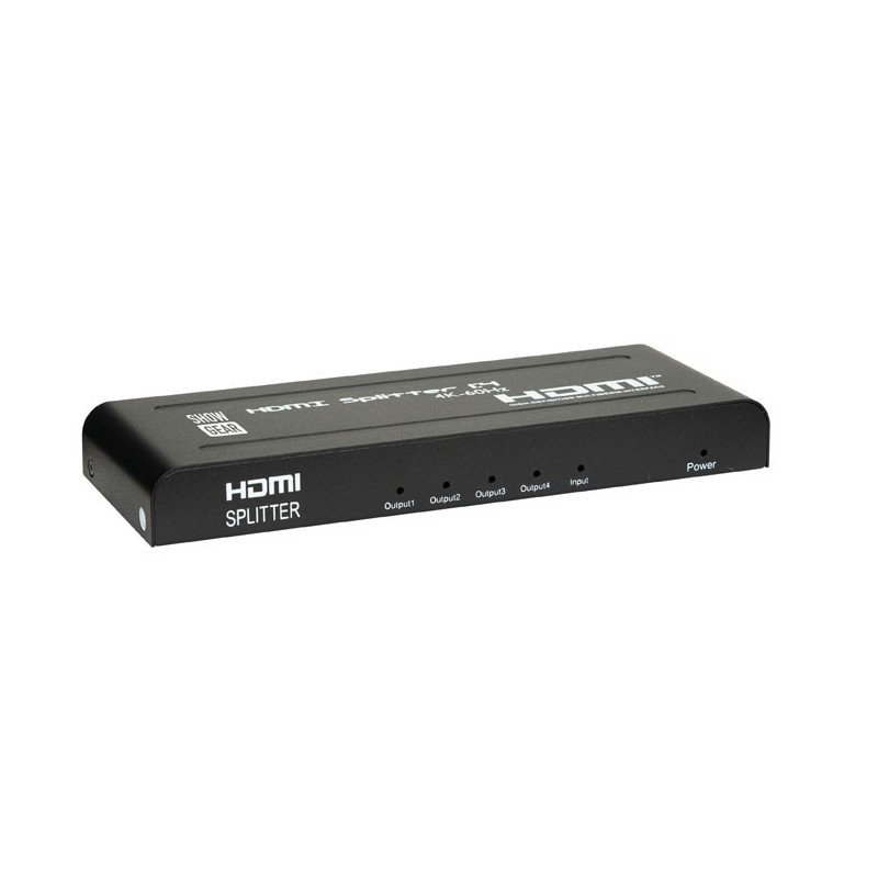 Showgear 102500 HDMI 2.0 Splitter 1 in 4 out